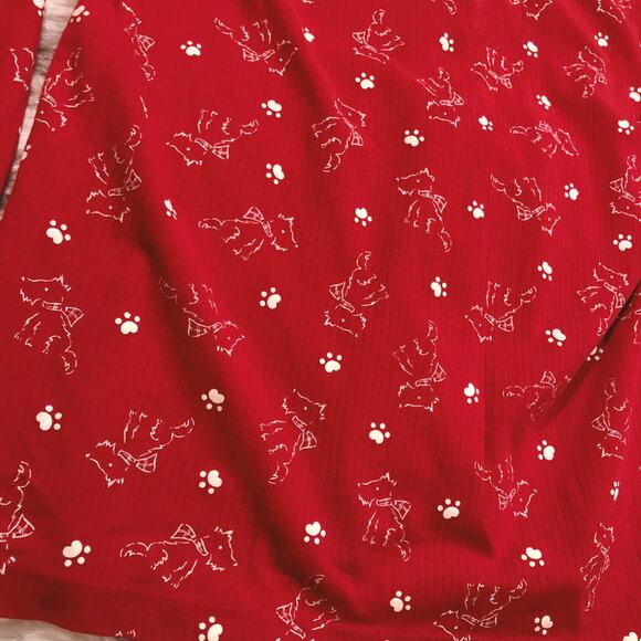 Vintage Earth Angels Red Scottish Terrier Puppy Dog Print Shirt - Picture 10 of 11